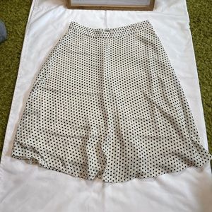 DownEast Black and White Polka Dot Skater Skirt